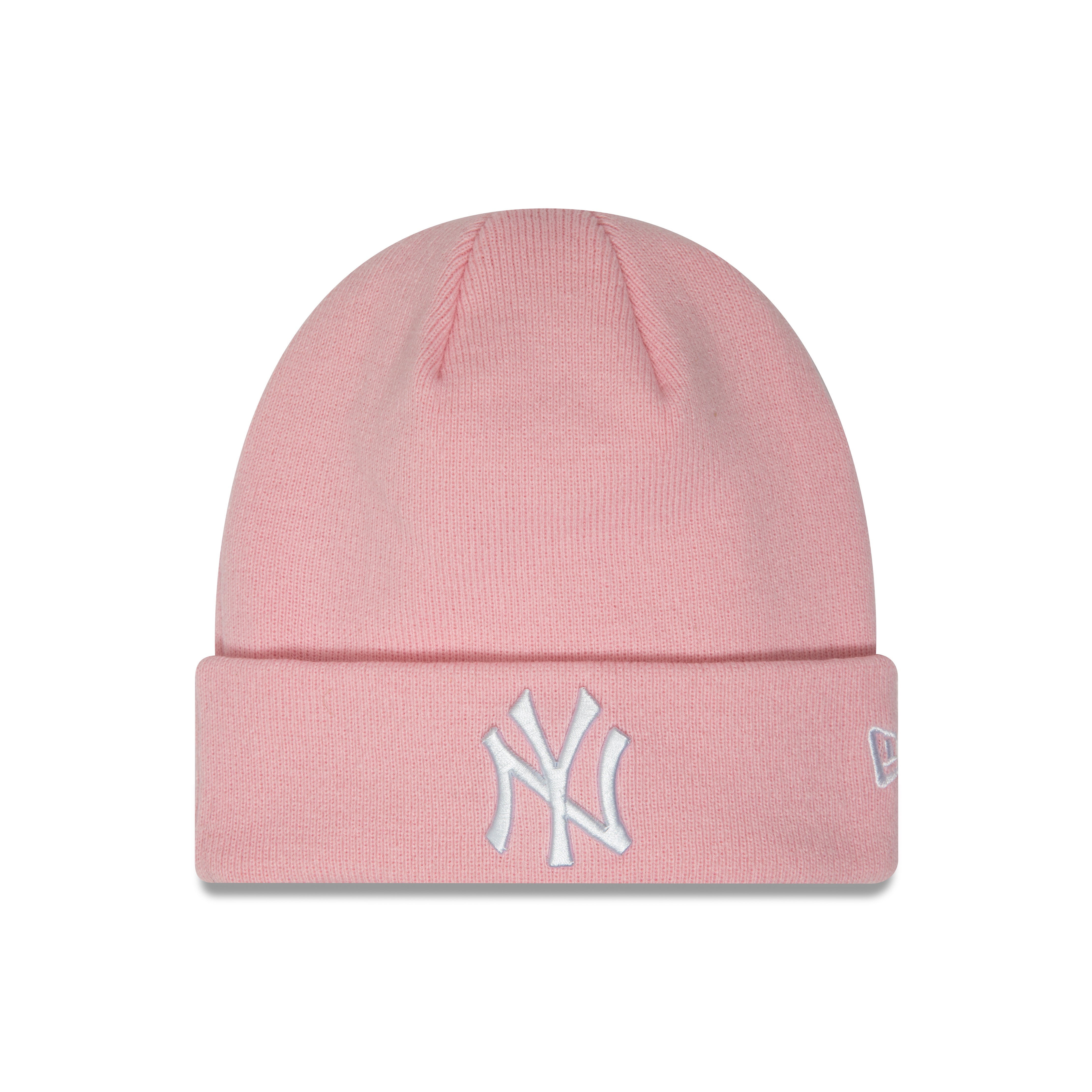New Era - MLB Essential Cuff Beanie - New York Yankees - Pink/White - Headz Up 