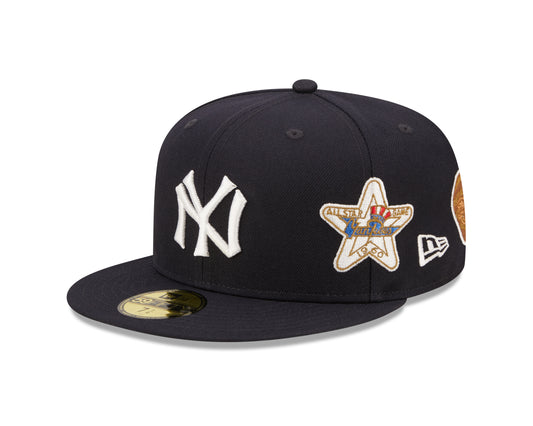 New York Yankees Cooperstown Multi Patch 59FIFTY Cap - Navy - Headz Up 