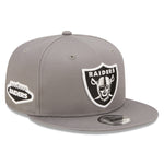 Las Vegas Raiders Team Side Patch 9Fifty Snapback - Grey - Headz Up 