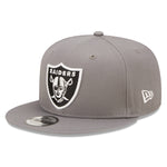 Las Vegas Raiders Team Side Patch 9Fifty Snapback - Grey - Headz Up 