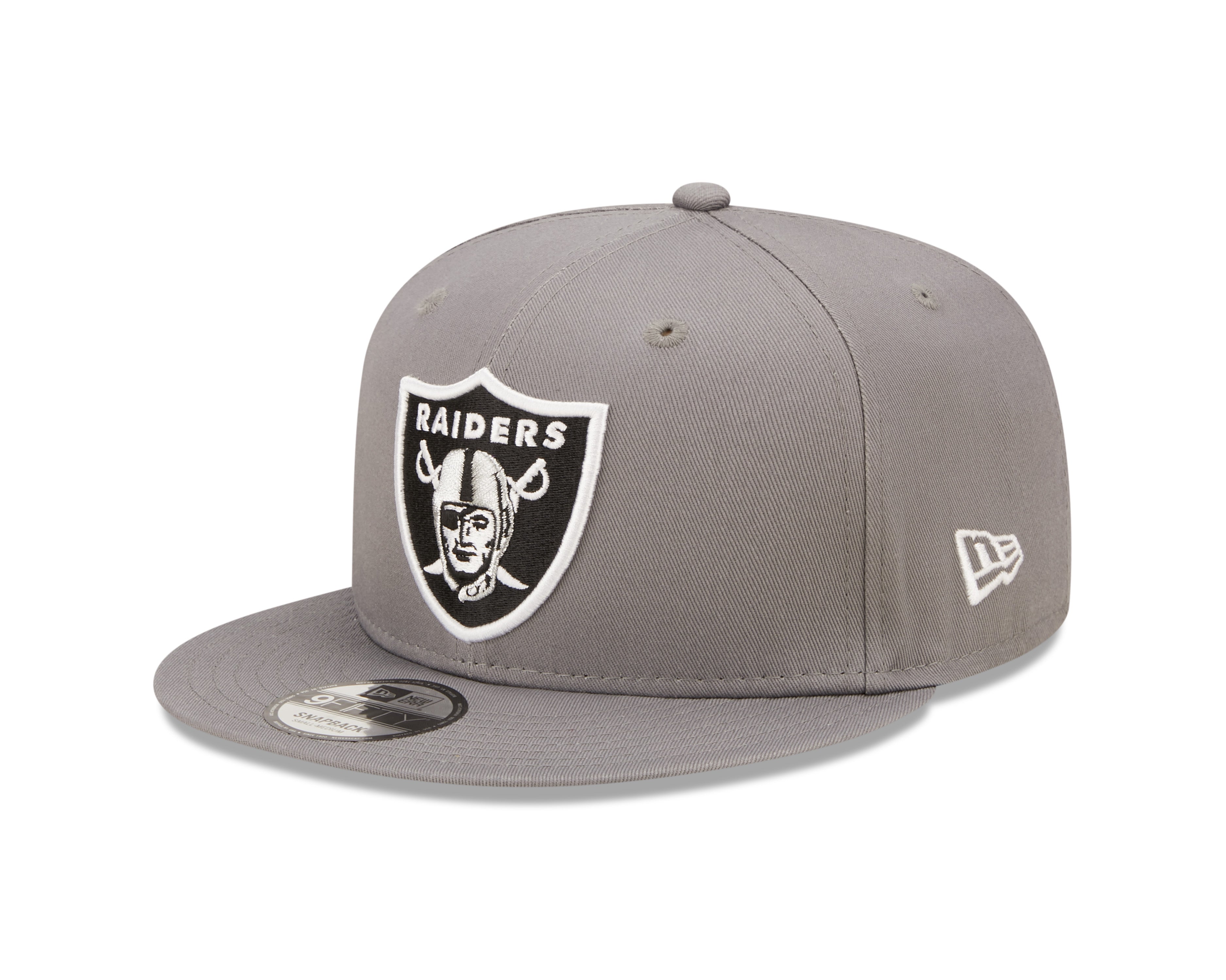 Las Vegas Raiders Team Side Patch 9Fifty Snapback - Grey - Headz Up 