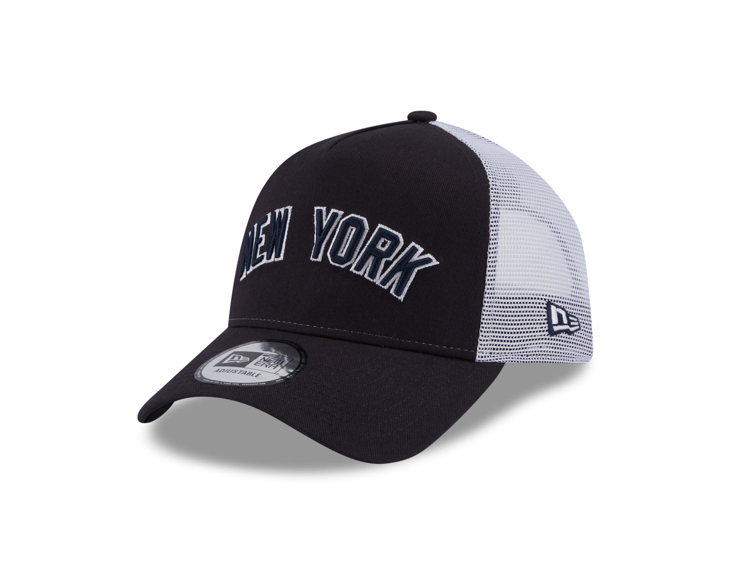 New Era New York Yankees Team Script Trucker - Navy - Headz Up 