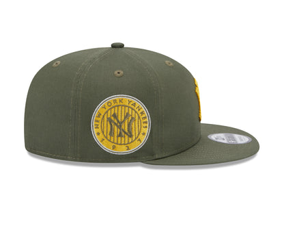 New Era 9Fifty Side Patch New York Yankees - Olive/Yellow - Headz Up 