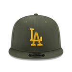 New Era 9Fifty Side Patch Los Angeles Dodgers - Olive/Yellow - Headz Up 