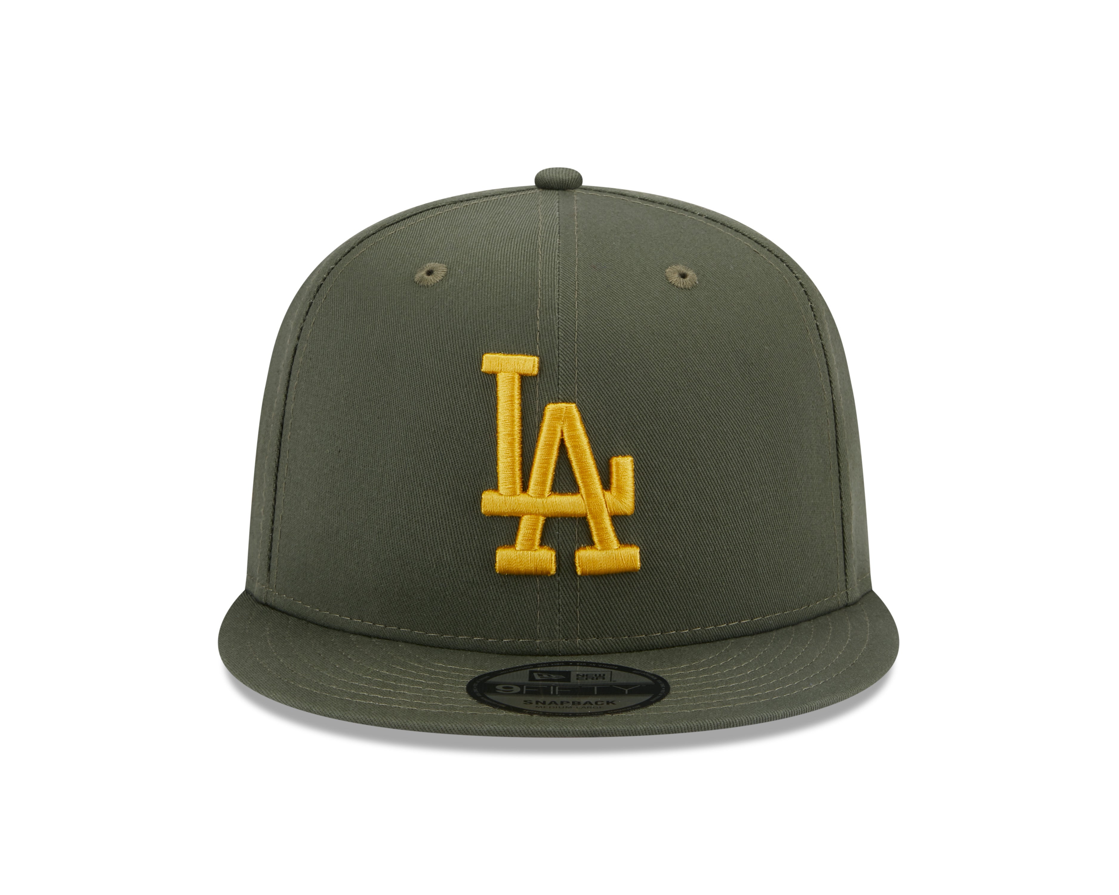 New Era 9Fifty Side Patch Los Angeles Dodgers - Olive/Yellow - Headz Up 