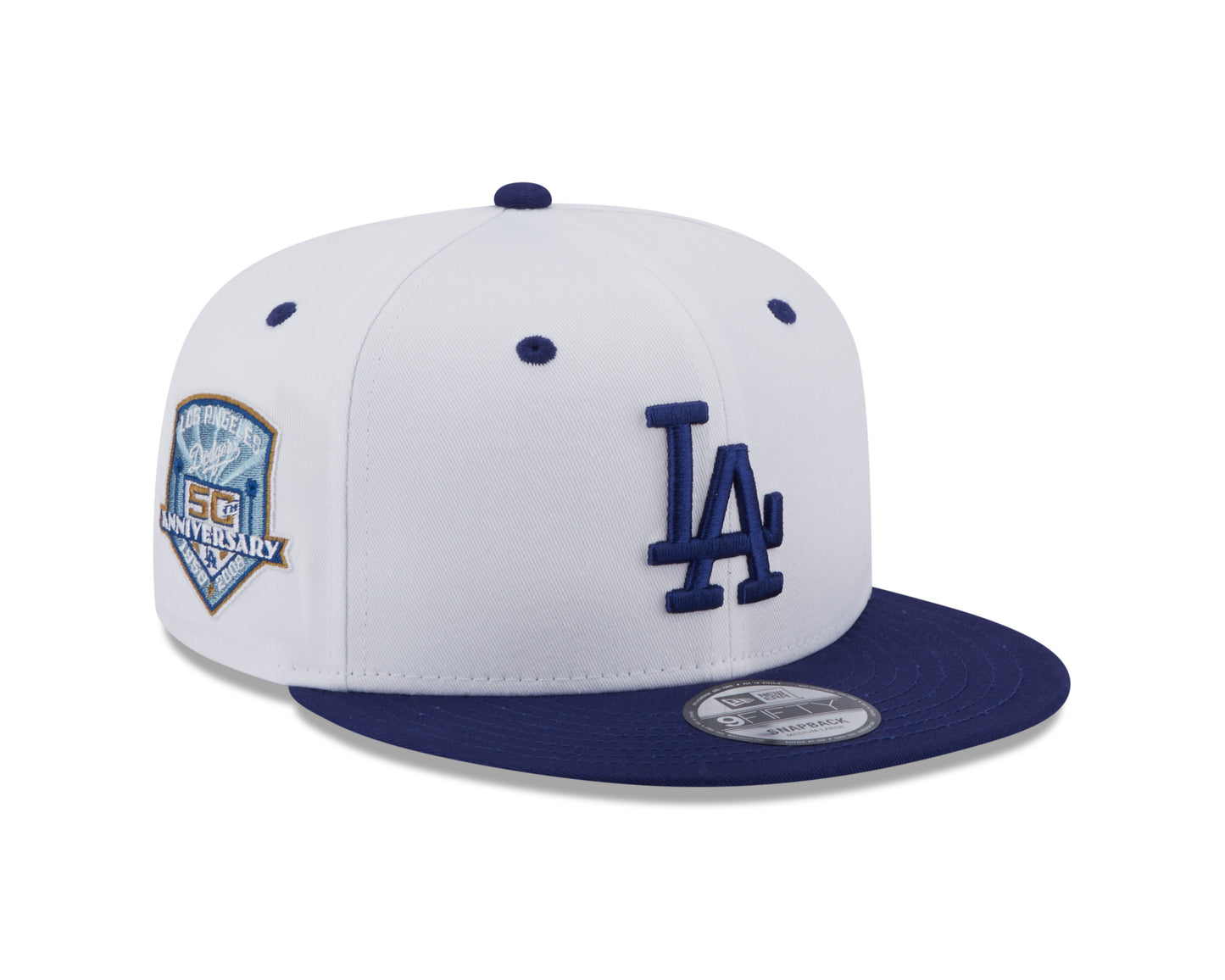 New Era 9Fifty Crown Patch Los Angeles Dodgers - White/Royal Blue - Headz Up 