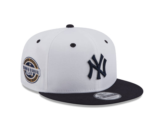 New Era 9Fifty Crown Patch New York Yankees - White/Navy - Headz Up 