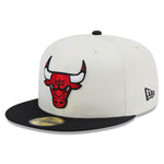 New Era 59Fifty Fitted Cap CHAMPIONSHIPS Chicago Bulls - White/Black - Headz Up 