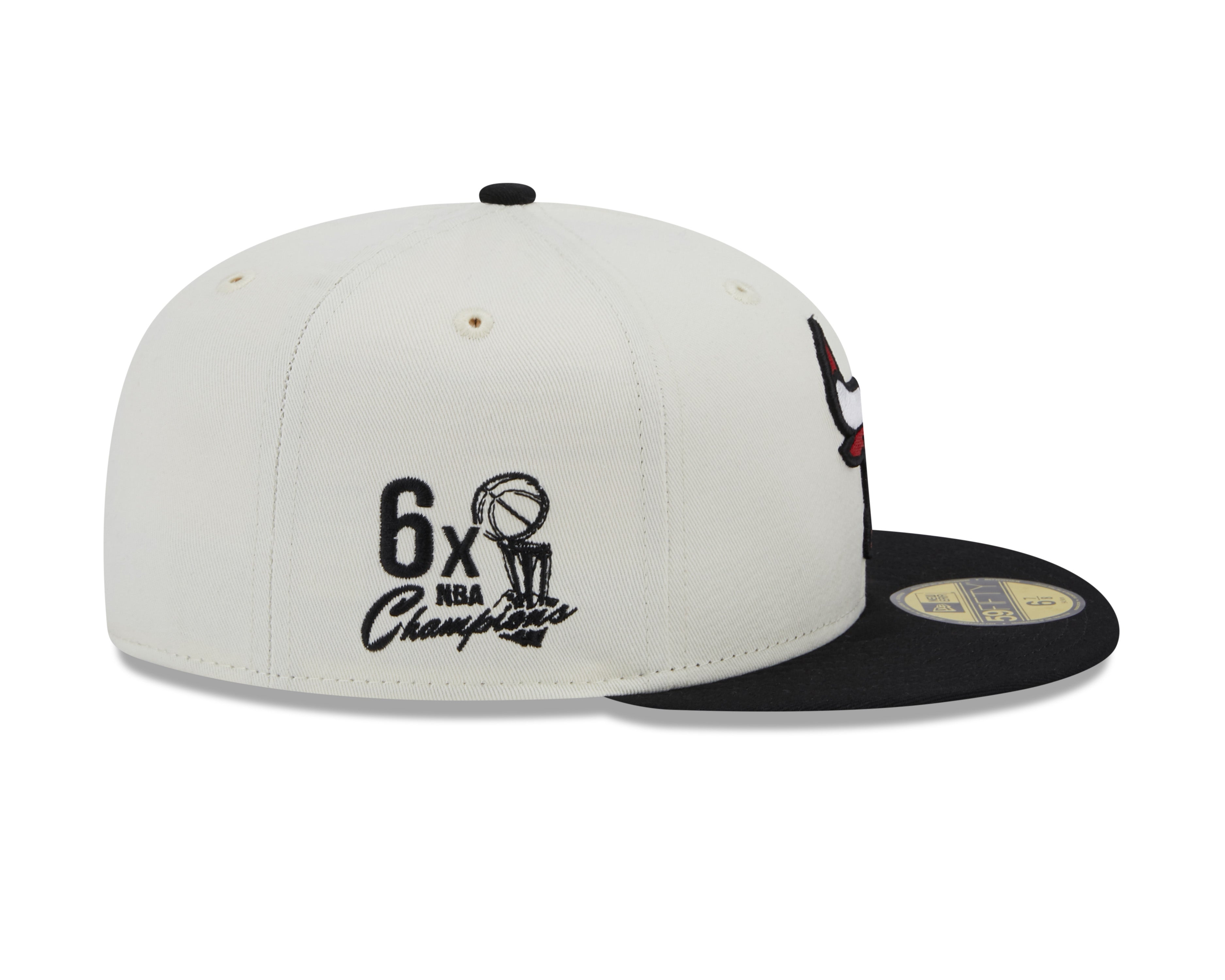 New Era 59Fifty Fitted Cap CHAMPIONSHIPS Chicago Bulls - White/Black - Headz Up 