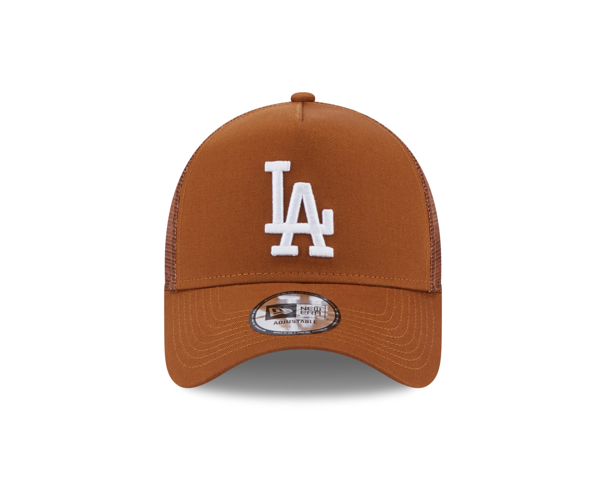 New Era League Essential Trucker Cap Los Angeles Dodgers - Light Brown - Headz Up 