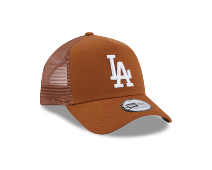 New Era League Essential Trucker Cap Los Angeles Dodgers - Light Brown - Headz Up 