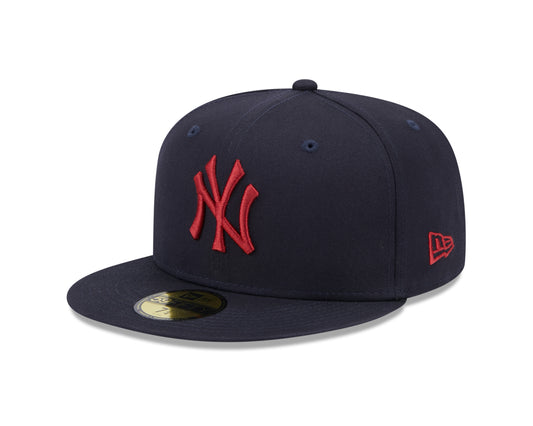 New Era 59Fifty Fitted Cap League Essential New York Yankees - Navy/Cardinal - Headz Up 