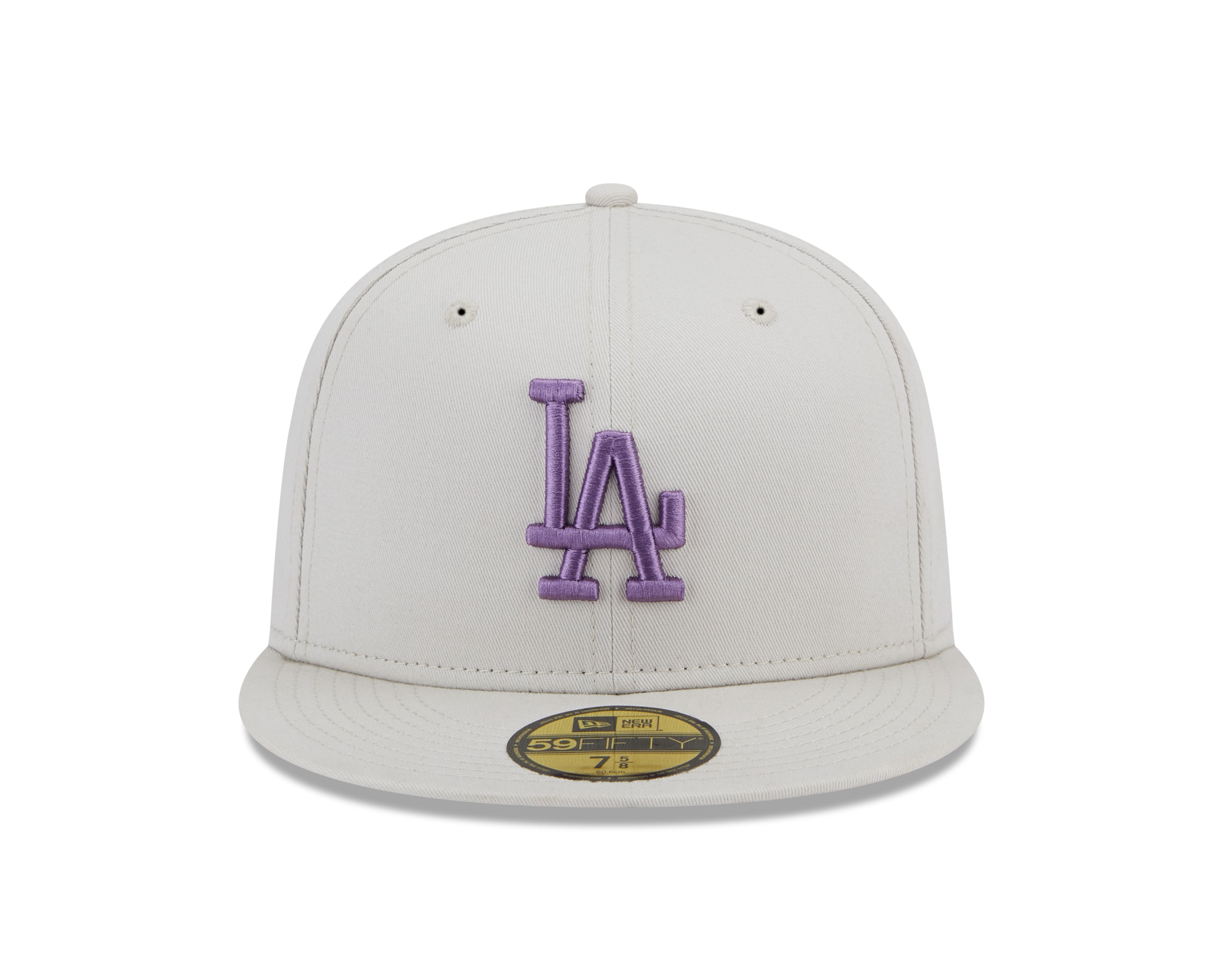New Era 59Fifty Fitted Cap League Essential Los Angeles Dodgers - Stone/Purple - Headz Up 