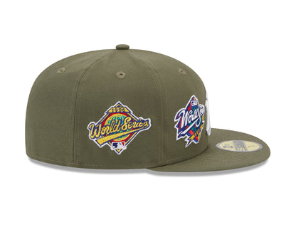 New Era - MLB WS All Over Patches 59Fifty Fitted - New York Yankees - Olive - Headz Up 