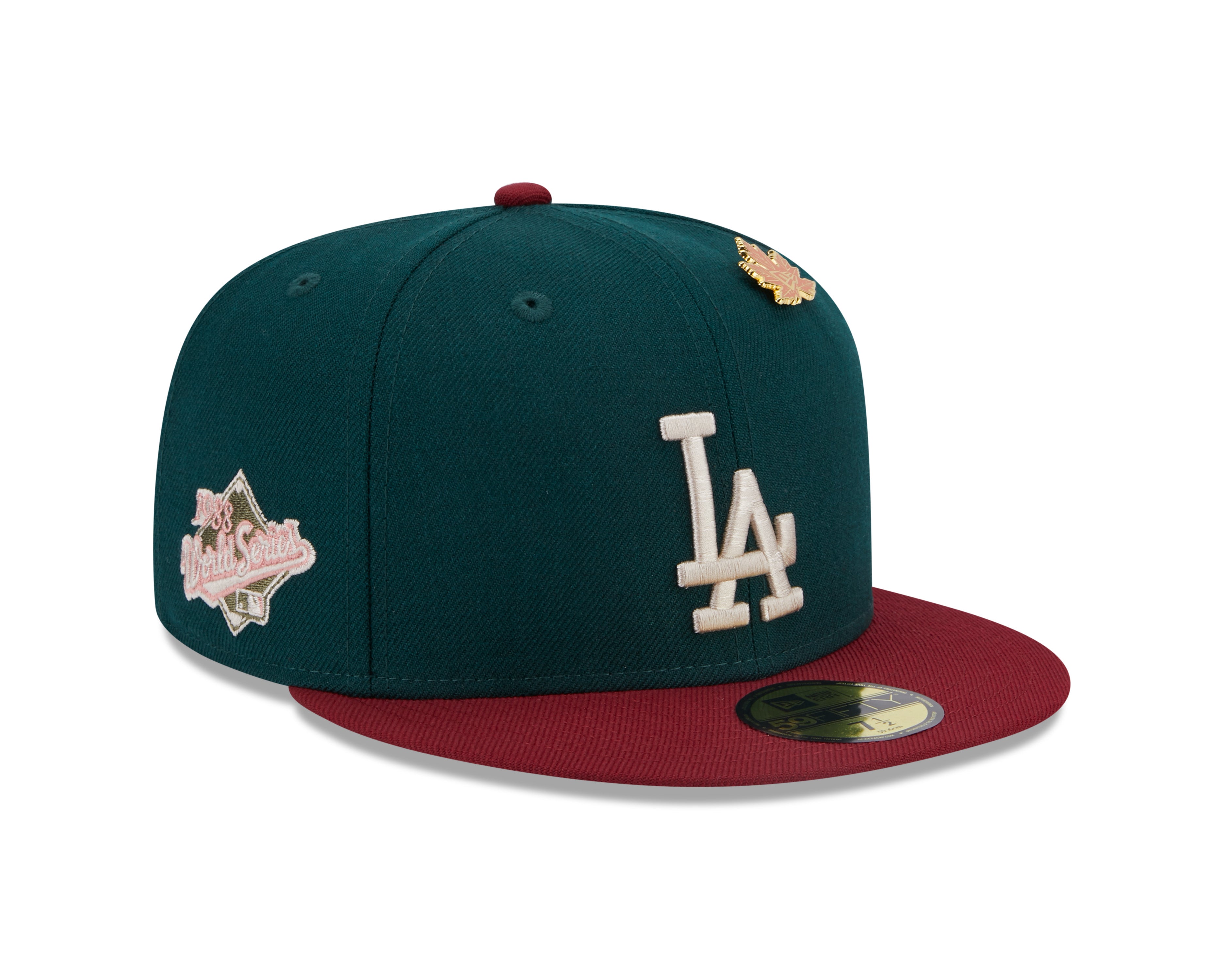 New Era - MLB WS Contrast 59Fifty Fitted - Los Angeles Dodgers - Green/Red - Headz Up 