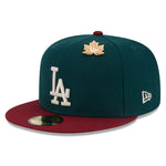 New Era - MLB WS Contrast 59Fifty Fitted - Los Angeles Dodgers - Green/Red - Headz Up 