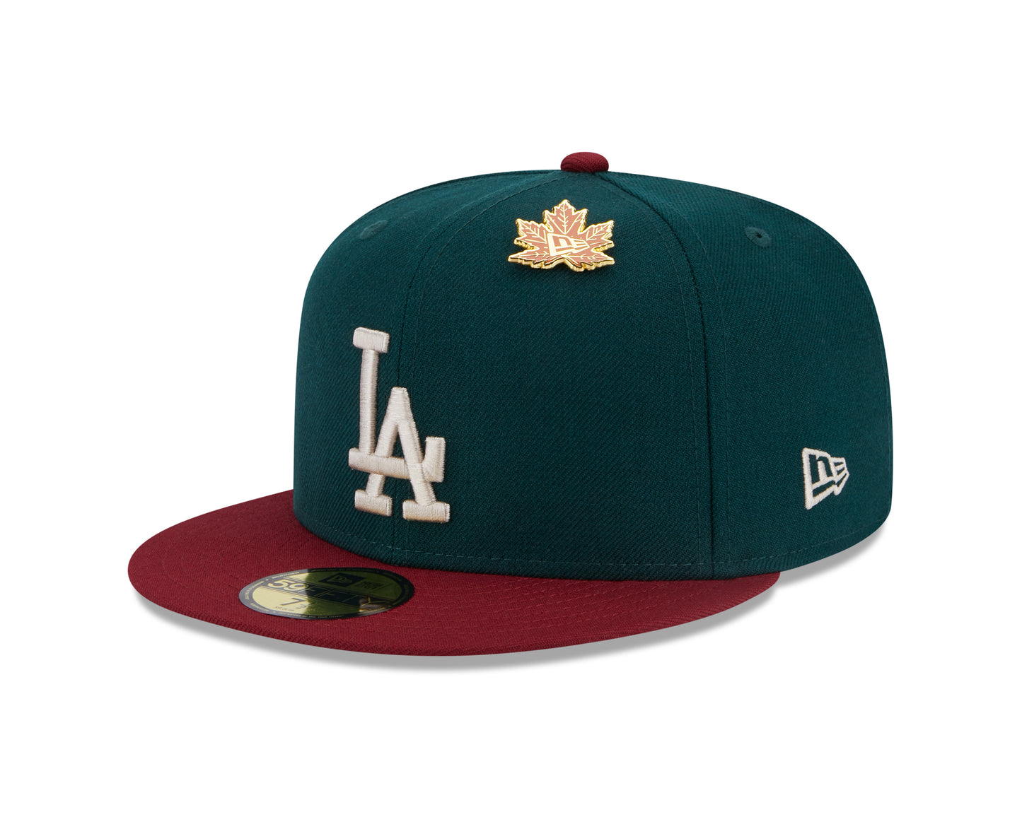 New Era - MLB WS Contrast 59Fifty Fitted - Los Angeles Dodgers - Green/Red - Headz Up 