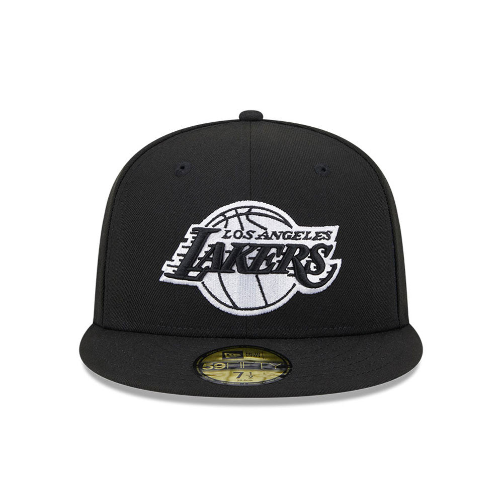 Sort New Era 59FIFTY fitted cap med Lakers-logo og Western Conference-embroidery, perfekt til fans.