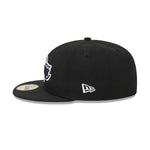 Sort New Era 59FIFTY fitted cap med Los Angeles Lakers logo, Western Conference design, for sportsfans.
