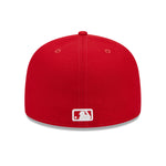 New Era 59FIFTY Fitted Cap Los Angeles Dodgers WS 2000 i skarlagen med Dodgers logo foran, flatskåret og justerbar.