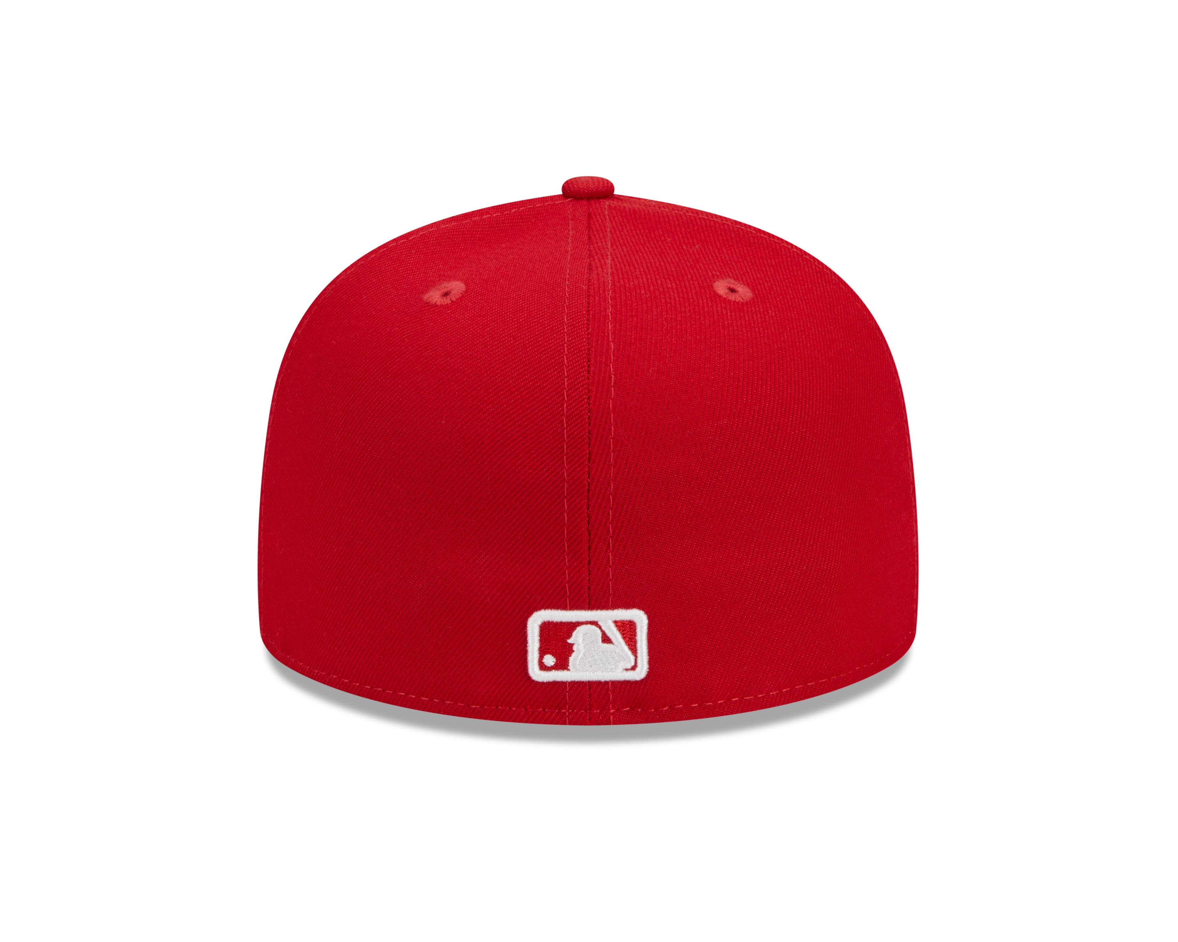 New Era 59FIFTY fitted cap med Oakland Athletics logo, scarlet farve og WS 1989 embroidery, sportscap med flat top og justerbar pasform