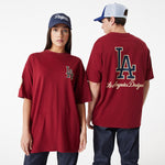 New Era - MLB Large Logo T-Shirt - Los Angeles Dodgers - Cardinal/Navy - Headz Up 