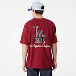 New Era - MLB Large Logo T-Shirt - Los Angeles Dodgers - Cardinal/Navy - Headz Up 