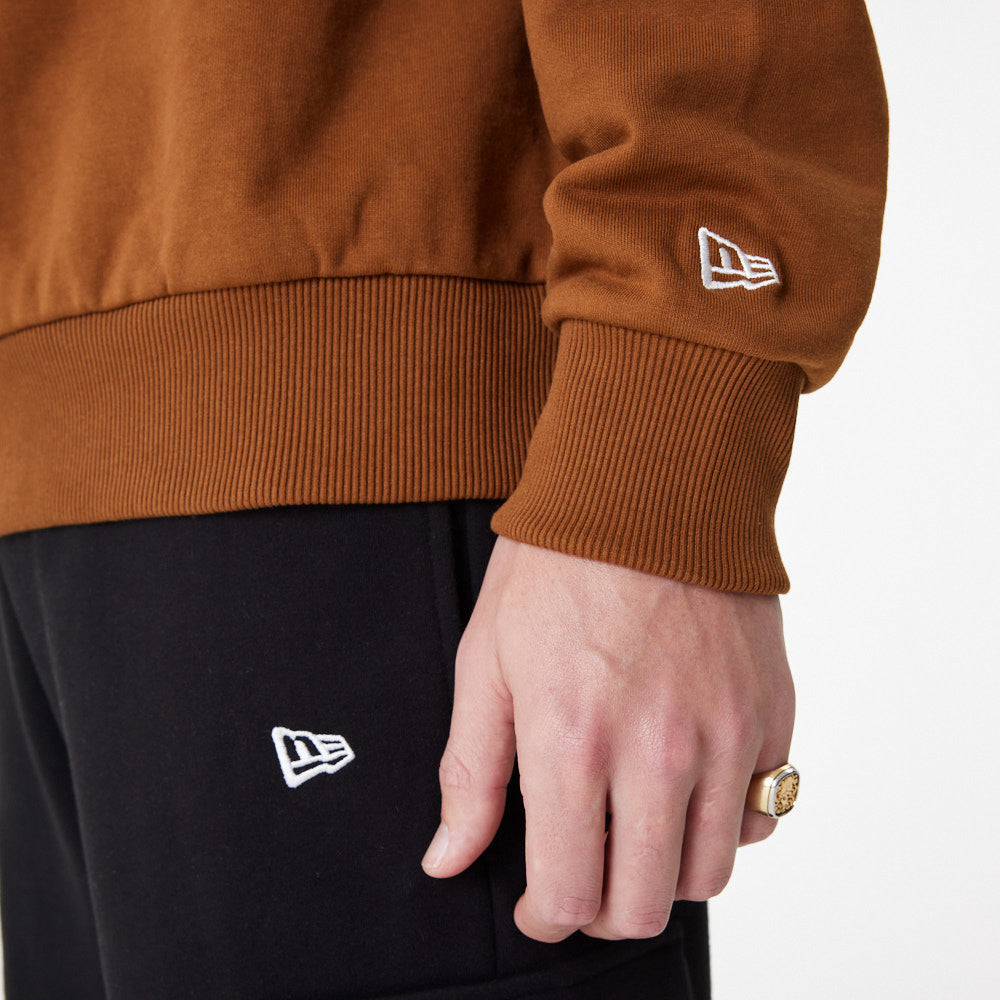 New Era - MLB Large Logo OS Crewneck - Los Angeles Dodgers - Brown - Headz Up 