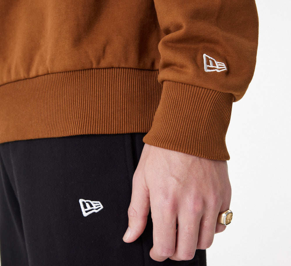 New Era - MLB Large Logo OS Crewneck - Los Angeles Dodgers - Brown - Headz Up 