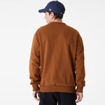 New Era - MLB Large Logo OS Crewneck - Los Angeles Dodgers - Brown - Headz Up 
