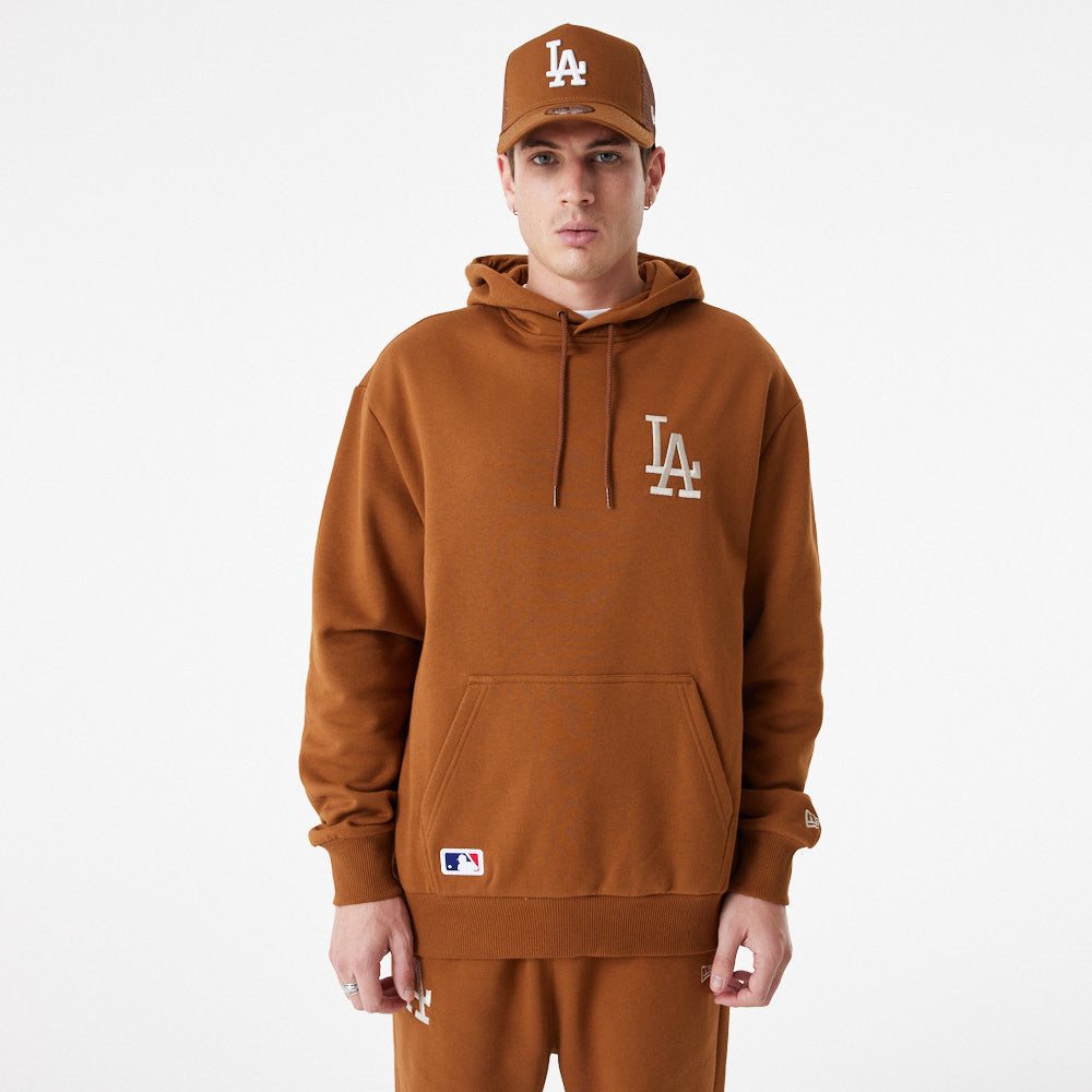 New Era - League Essential OS Hoodie - Los Angeles Dodgers - Brown - Headz Up 