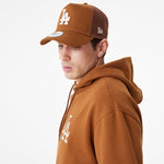 New Era - League Essential OS Hoodie - Los Angeles Dodgers - Brown - Headz Up 