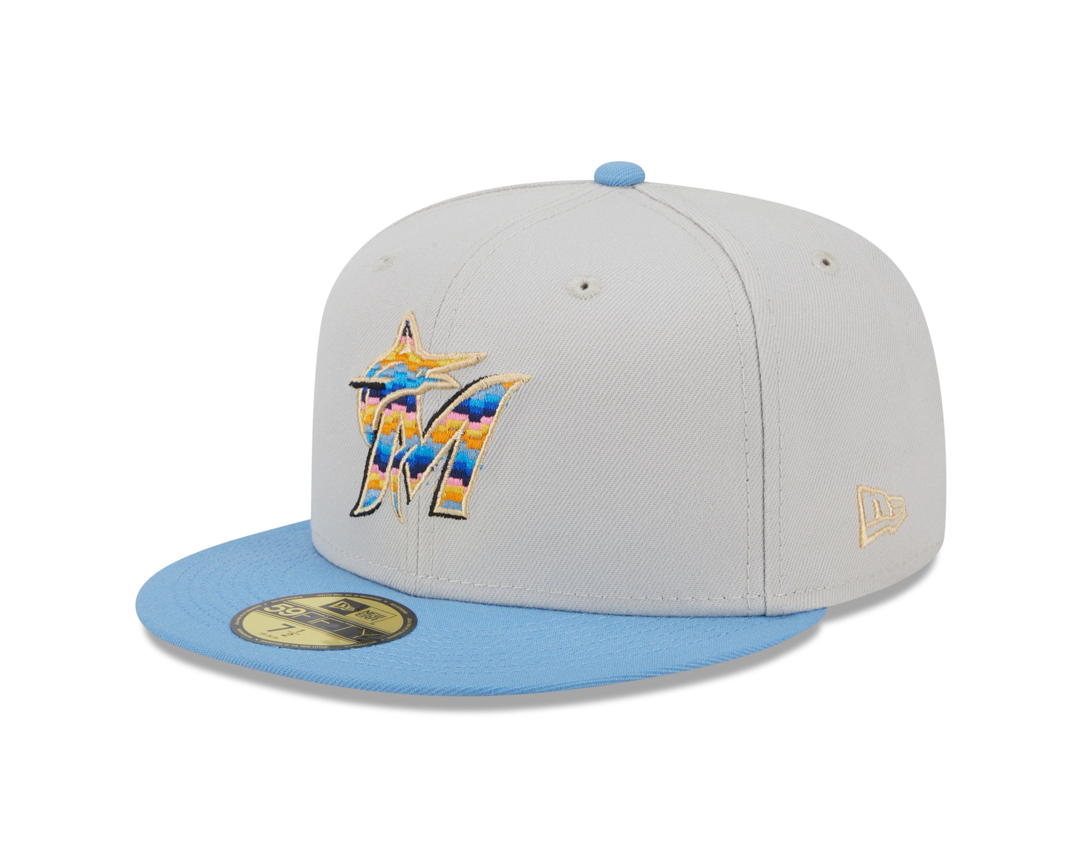New Era - Miami Marlins 59Fifty Fitted BEACHFRONT - Stone - Headz Up 