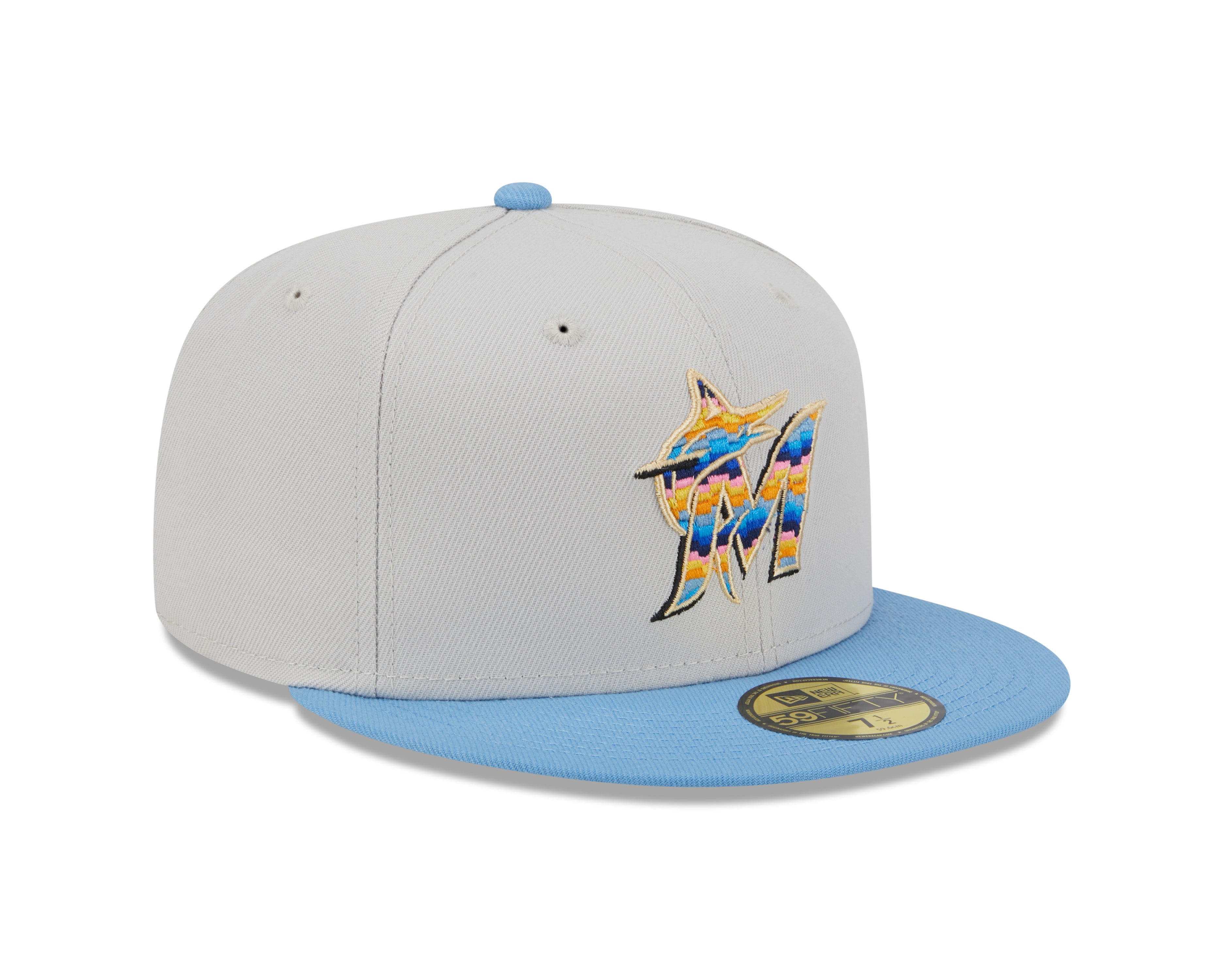 New Era - Miami Marlins 59Fifty Fitted BEACHFRONT - Stone - Headz Up 