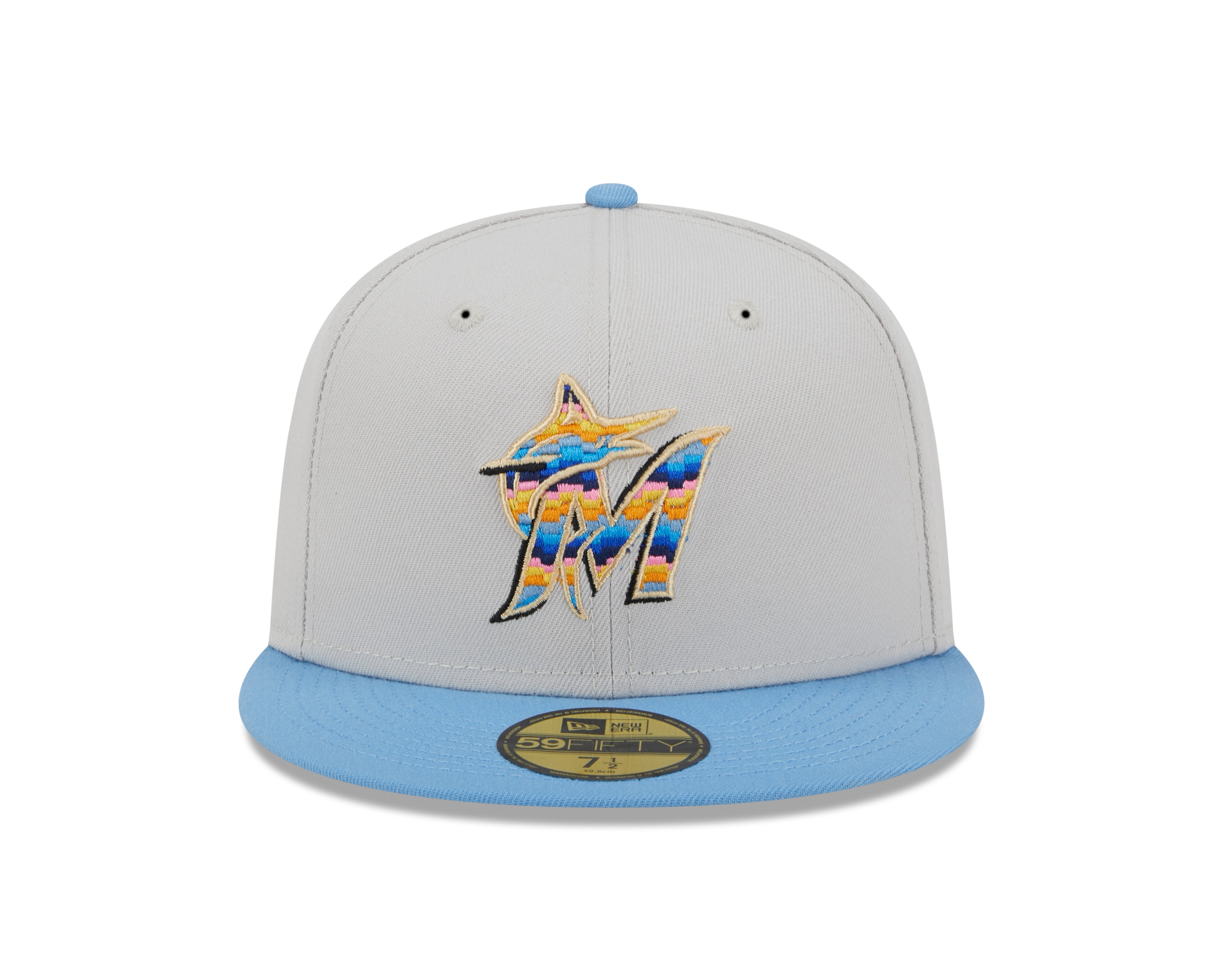 New Era - Miami Marlins 59Fifty Fitted BEACHFRONT - Stone - Headz Up 