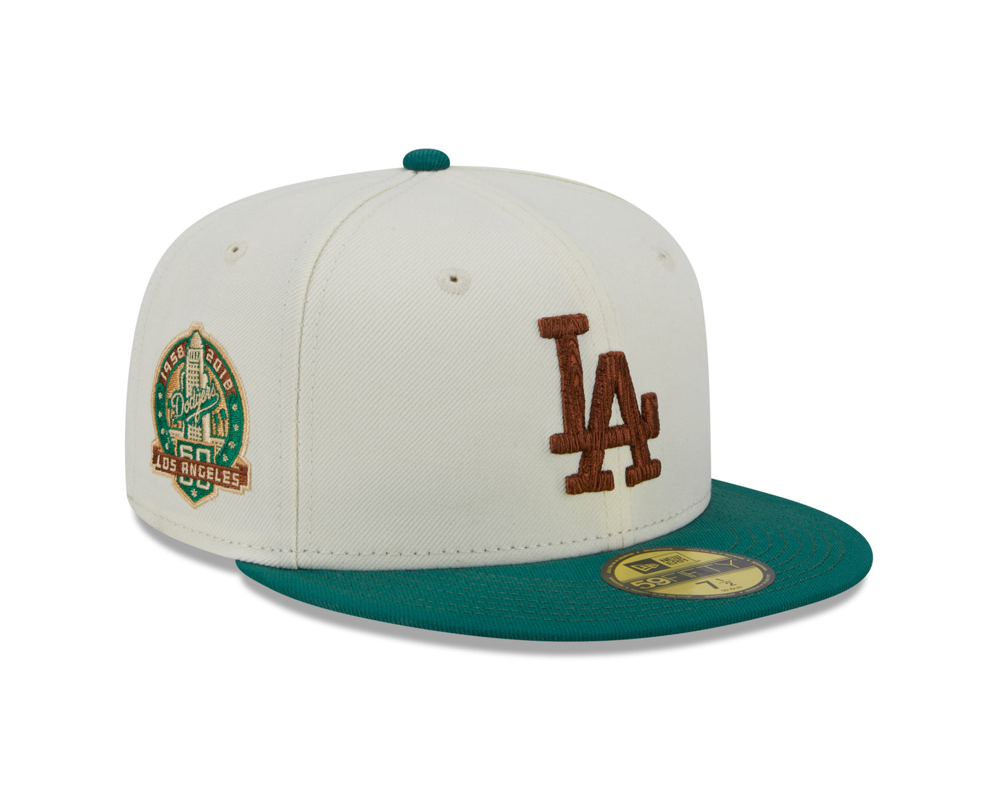 New Era - 59Fifty Fitted Cap - CAMP - Los Angeles Dodgers 50 Years Anniversary - White/Green - Headz Up 