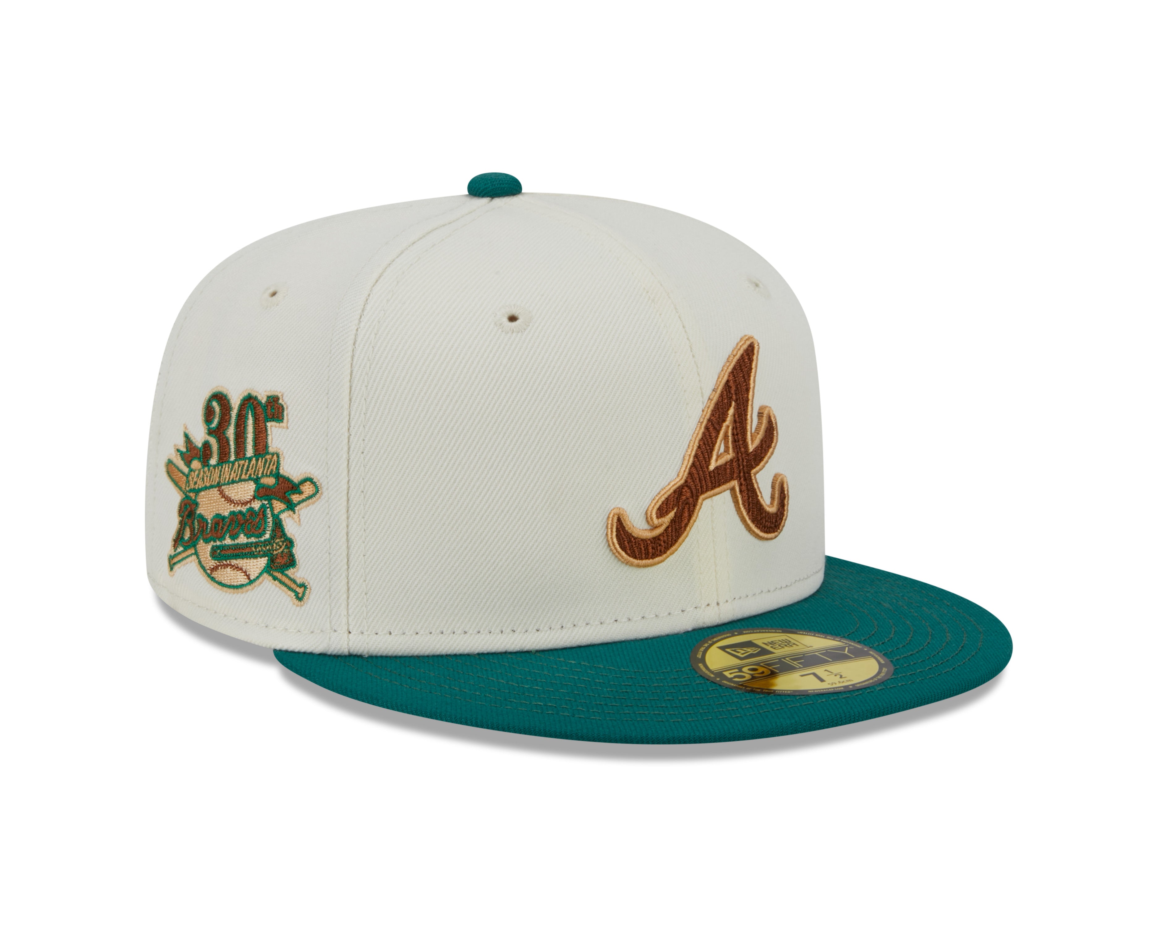 New Era - 59Fifty Fitted Cap - CAMP - Atlanta Braves 30th - White/Green - Headz Up 
