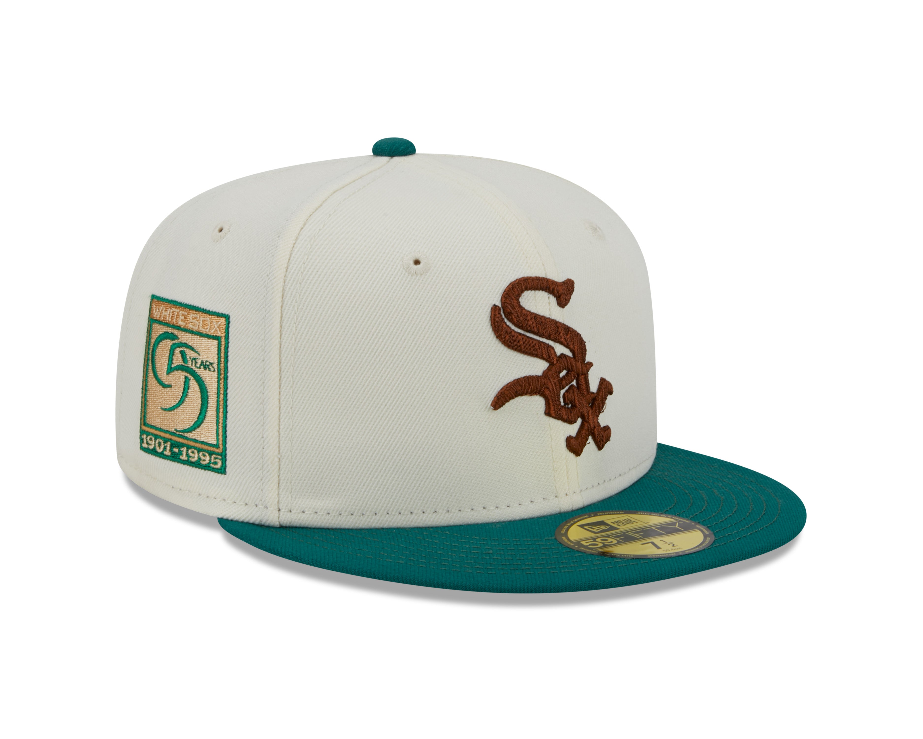 New Era 59Fifty Fitted Cap CAMP Chicago White Sox - White/Green - Headz Up 