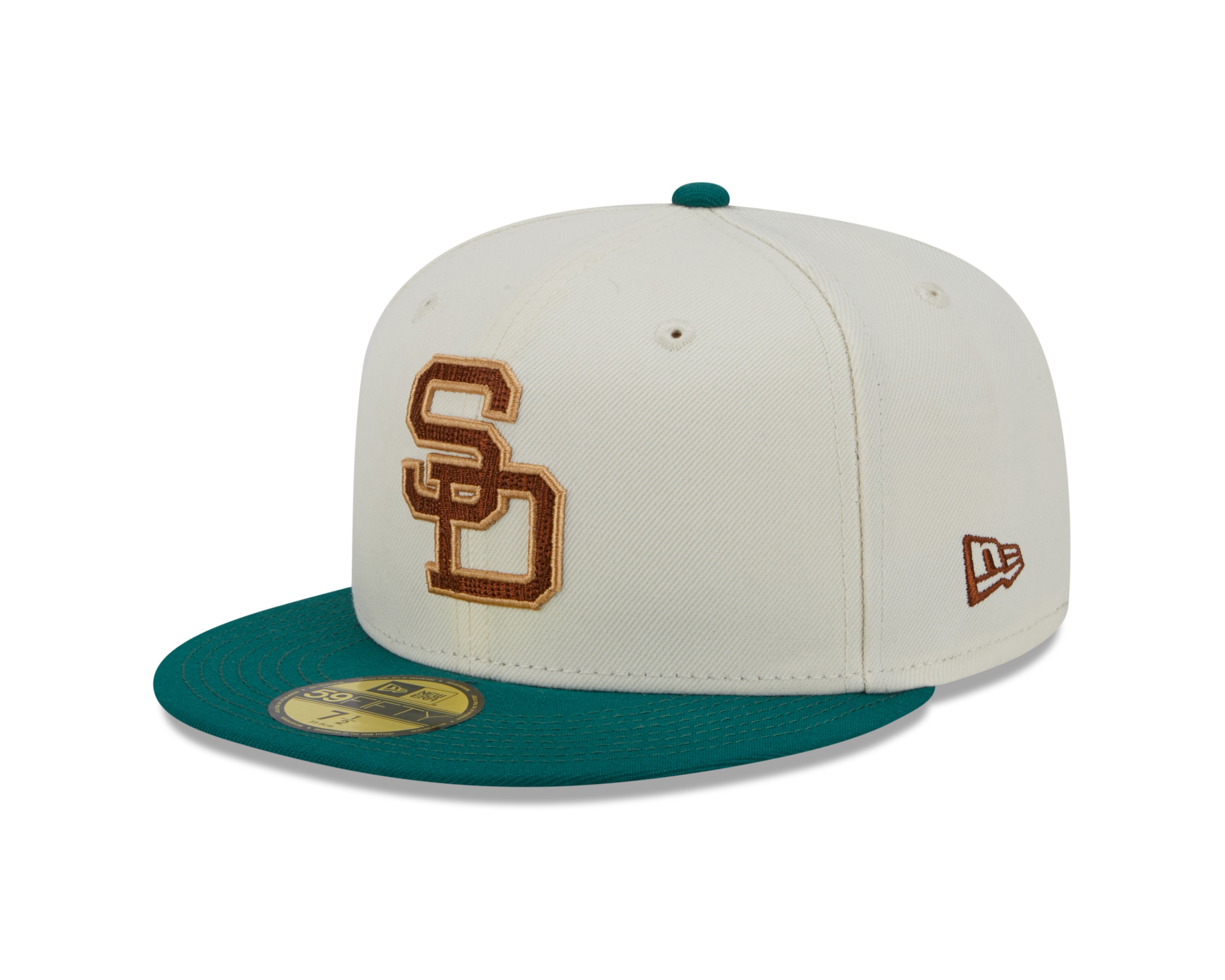 New Era - 59Fifty Fitted Cap - CAMP - San Diego Padres 49th Anniversary - White/Green - Headz Up 