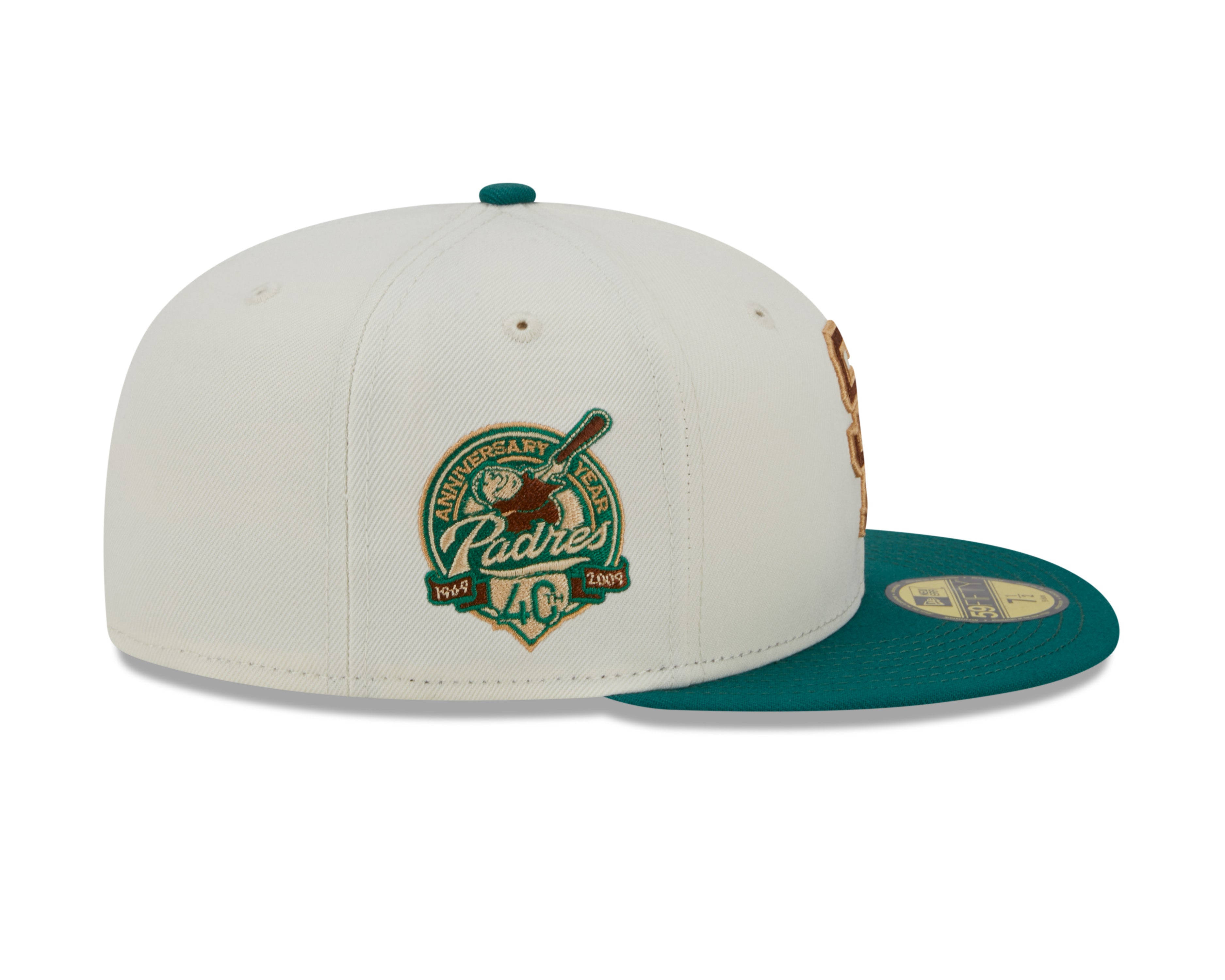 New Era - 59Fifty Fitted Cap - CAMP - San Diego Padres 49th Anniversary - White/Green - Headz Up 