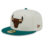 New Era - 59Fifty Fitted Cap - CAMP - Chicago Bulls - White/Green - Headz Up 
