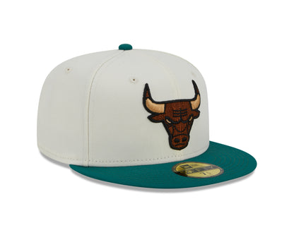 New Era - 59Fifty Fitted Cap - CAMP - Chicago Bulls - White/Green - Headz Up 