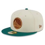 New Era - 59Fifty Fitted Cap - CAMP - Golden State Warriors - White/Green - Headz Up 