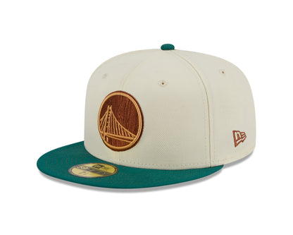 New Era - 59Fifty Fitted Cap - CAMP - Golden State Warriors - White/Green - Headz Up 