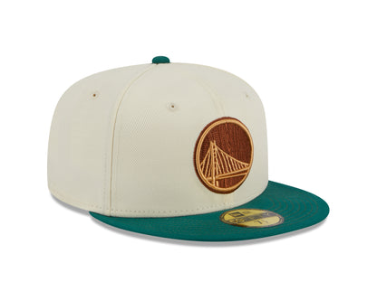 New Era - 59Fifty Fitted Cap - CAMP - Golden State Warriors - White/Green - Headz Up 