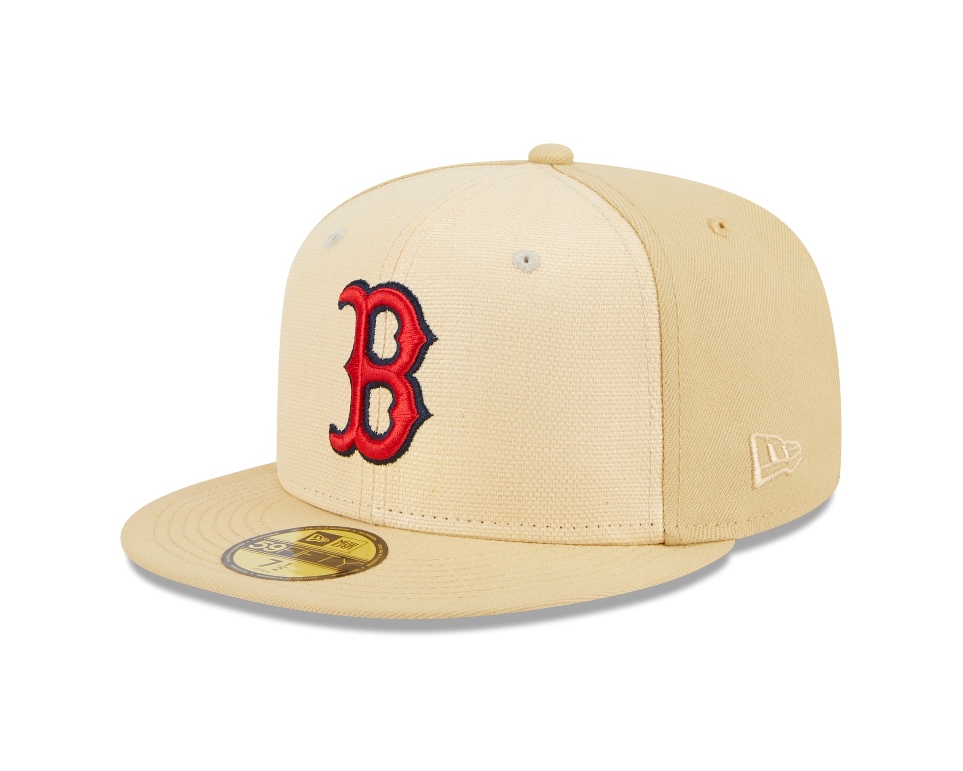 New Era - 59Fifty Fitted Cap - RAFFIA FRONT - Boston Red Sox - Sand - Headz Up 