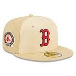 New Era - 59Fifty Fitted Cap - RAFFIA FRONT - Boston Red Sox - Sand - Headz Up 