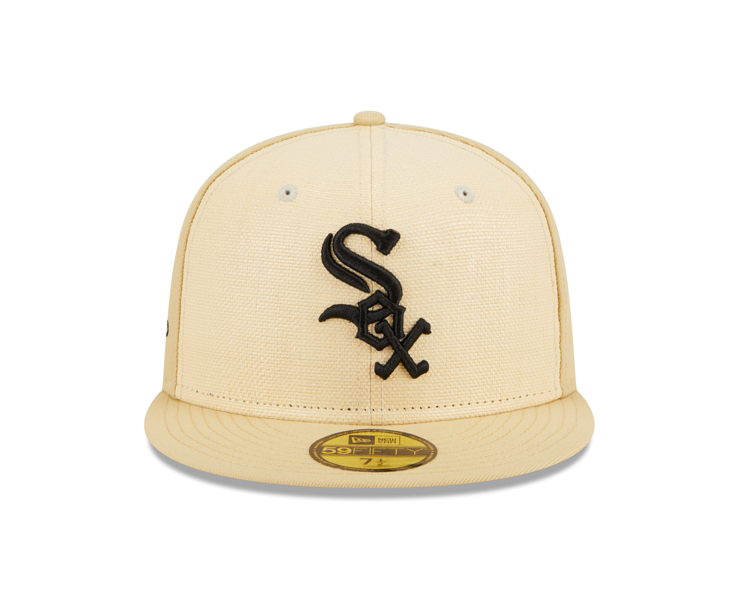 New Era - 59Fifty Fitted Cap - RAFFIA FRONT - Chicago White Sox - Sand - Headz Up 
