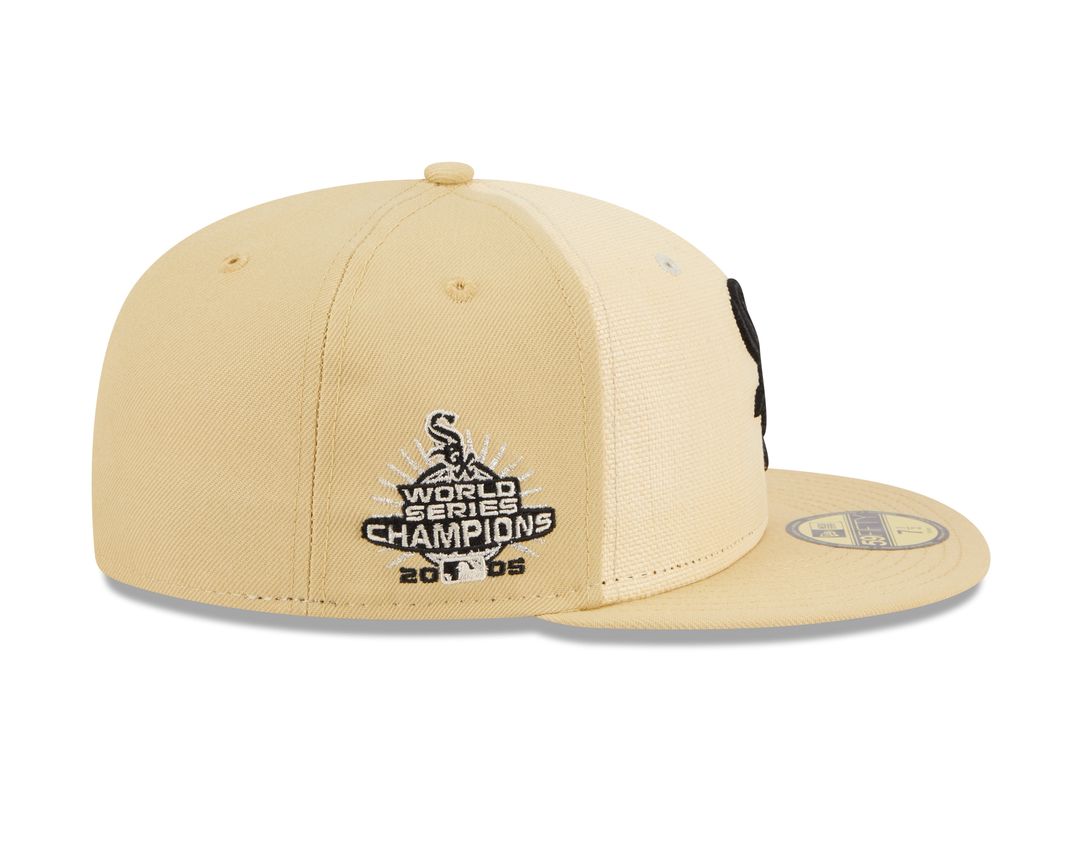 New Era - 59Fifty Fitted Cap - RAFFIA FRONT - Chicago White Sox - Sand - Headz Up 