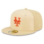 New Era - 59Fifty Fitted Cap - RAFFIA FRONT - New York Mets - Sand - Headz Up 
